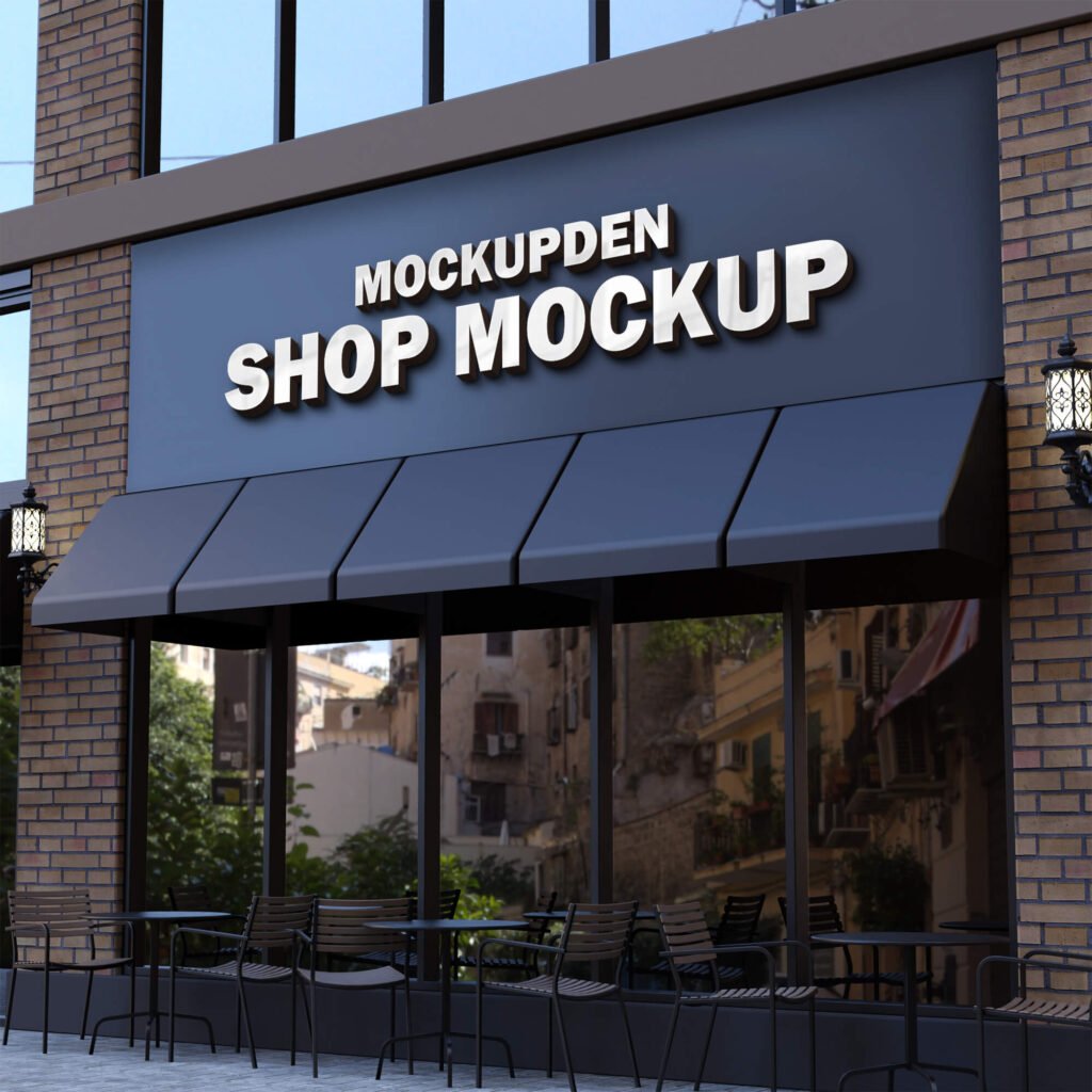 Free Shop Mockup Psd Template