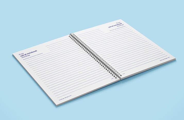 Download Both Open & Closed Spiral Notebook Mockup - 5 Angels