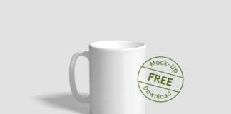 Clean Realistic Coffee Mug Mockup PSD