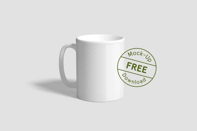 Clean Realistic Coffee Mug Mockup PSD
