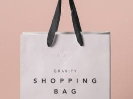 Closeup Psd Shopping Bag Mockup