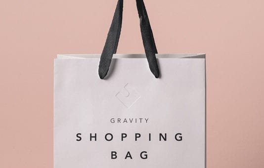 Closeup Psd Shopping Bag Mockup