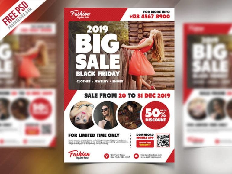 Creative Free Flyer PSD Mockup for Sale Promotional