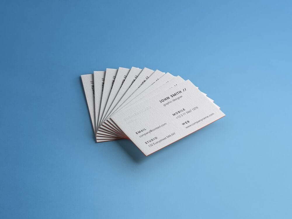 Customizable Stack of Free Business Cards Mockup PSD for Branding