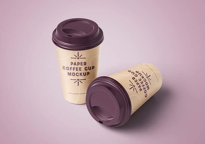 Free Coffee Cup Mockup from 4 different angles