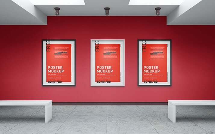 Free Realistic Art Gallery Mockup