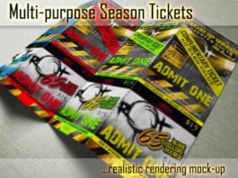 Multi Purpose Season Ticket Mockups