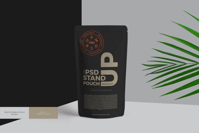 Realistic Food Packaging Pouch Mockup PSD