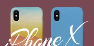 iPhone X Silicone Case Back Cover Mockup PSD