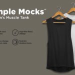 Women Muscle Tank Mockup Hanging in Hanger