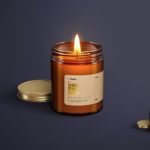 Naturalistic Amber Jar Candle Mockup