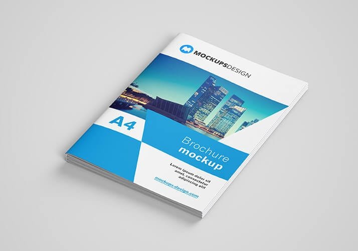 Free A4 brochure mockup – Mockup Den