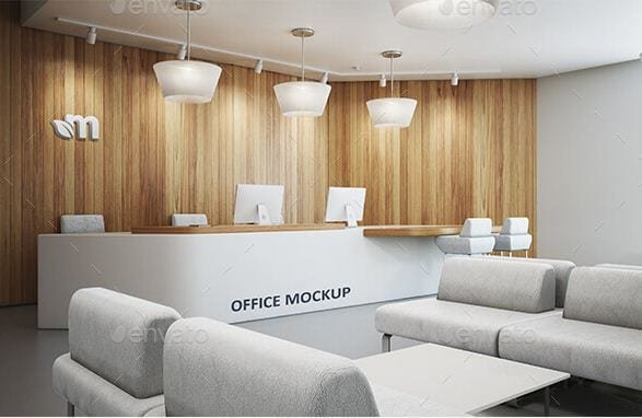 Download Photorealistic Office Interior Branding Mockups Bundle