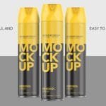 Front View Aerosol Spray Matte Mockup