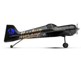 Black Aerotatic Aircraft Mockup