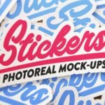 Customizable Sticker & logo mockup