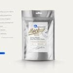 Single Elegant Glossy Metallic DoyPack Zipper Mockup
