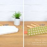 Pencil case with zipper pouch mockup