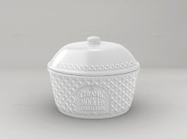 Designed Ceramic Pot Packaging MockUp