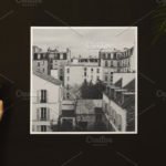 Elegant Print on Black Background with Hand