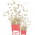 Font view Popcorn Mockup with Box