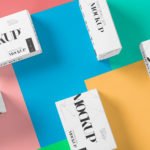 Free Top view White Beautiful Packaging Box Mockup