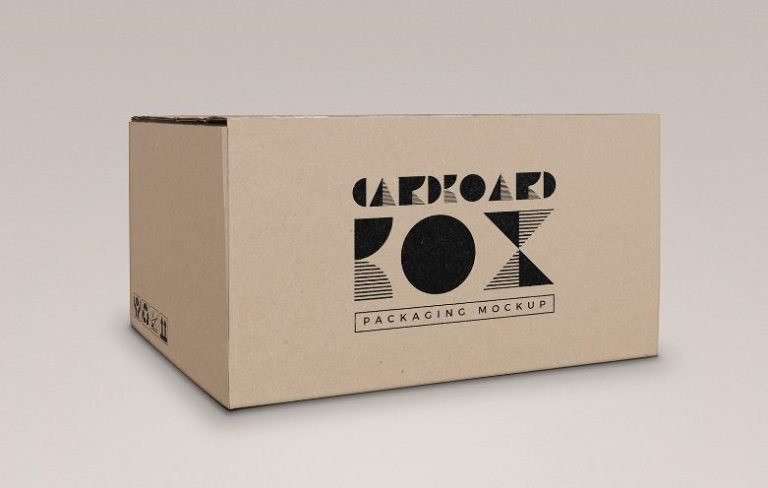 Photorealistic 3d single Cardboard Box Packaging Mockup