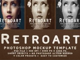 Abstract Retro Art Mockup Template