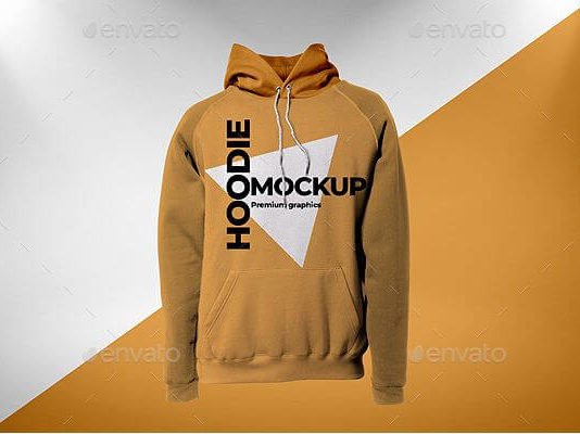 Bright and dark Designed Single Hoodie Mockup