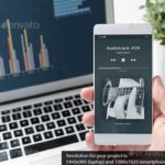 Hand Holding Smartphone and Laptop Mockup – Mockup Den Hand Holding Smartphone and Laptop Mockup