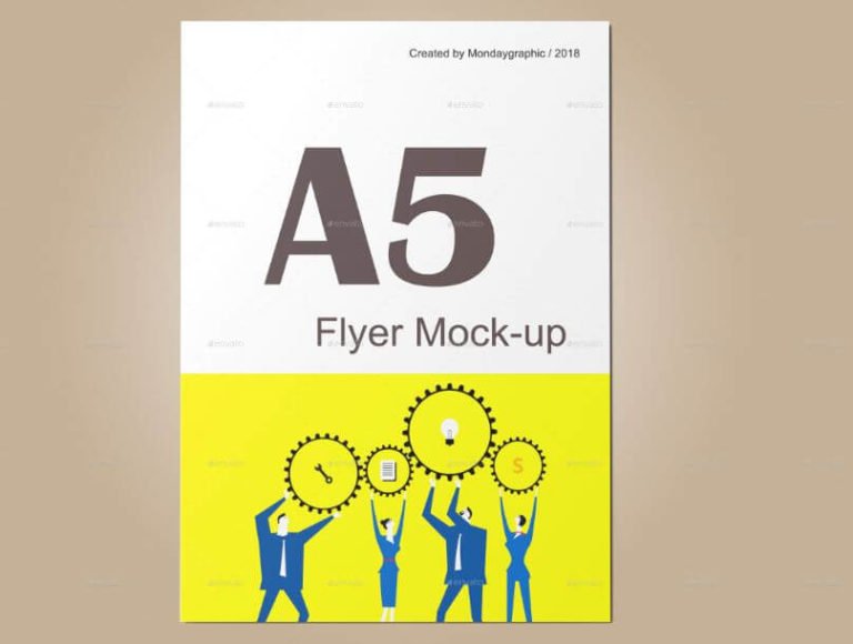 Photorealistic A4 A5 Poster Flyer MockUp
