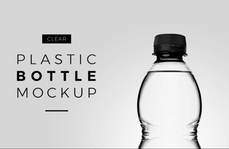 Single Clean design Plastic Bottle Mockup