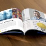 Free Folded White Catalog Mockup PSD