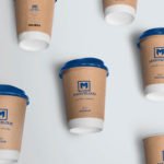 Free Photorealistic Coffee Cup with Cover Mockup