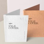 Free Single Blue Presentation Folder Mockup