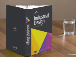 Front view Free Standing Book Mockup PSD