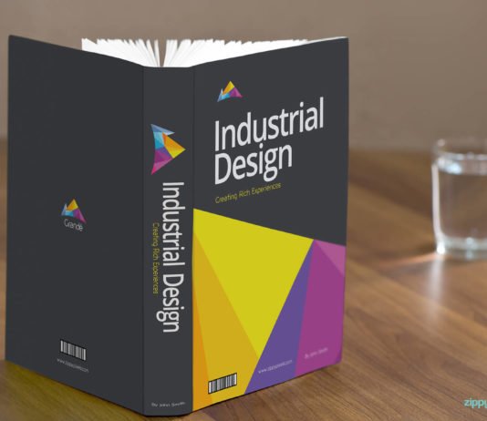 Front view Free Standing Book Mockup PSD