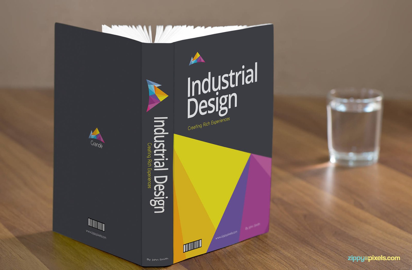 Download Front view Free Standing Book Mockup PSD - mockupden