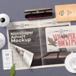 Free Newspaper MockUp bundle with book