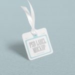 Free Clean design Cloth Tag Mockup PSD