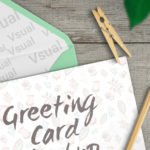 Free Elegant Greeting Card Mockup with pencil