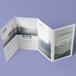 Free Photorealistic Top View Folded Brochure Mockup