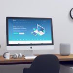 Free iMac on Table Mockup