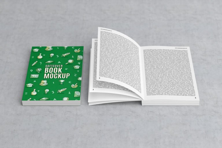 Free Photorealistic Softcover Book MockUp