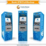 3D Elegant Bank ATM Psd Mockup