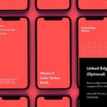 Photorealistic iPhone X Color Series Mockup
