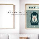 White Wall Mounted Frame Mockup