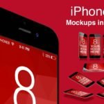 Photorealistic iPhone 8 Red Mockup