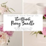 Photorealistic Ultimate Peony Styled Bundle MockUp