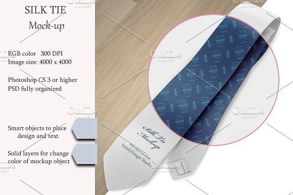 Customizable Silk tie Mockup